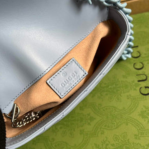 Gucci 699757 GG Marmont Belt Bag Blue - Default Title - View 9