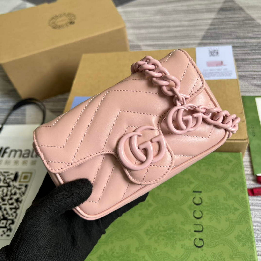 Gucci 699757 GG Marmont Belt Bag Light pink