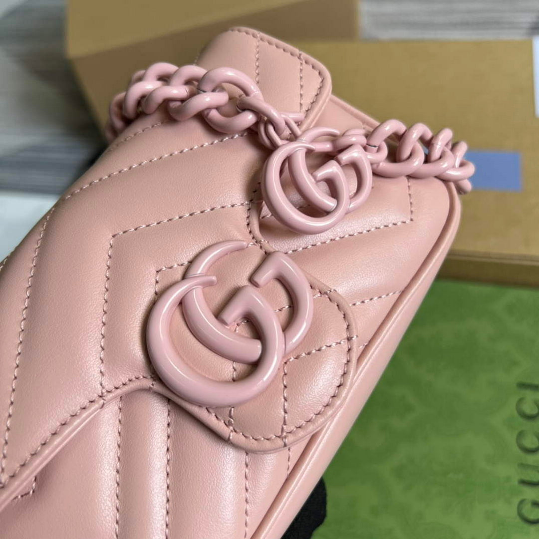 Gucci 699757 GG Marmont Belt Bag Light pink