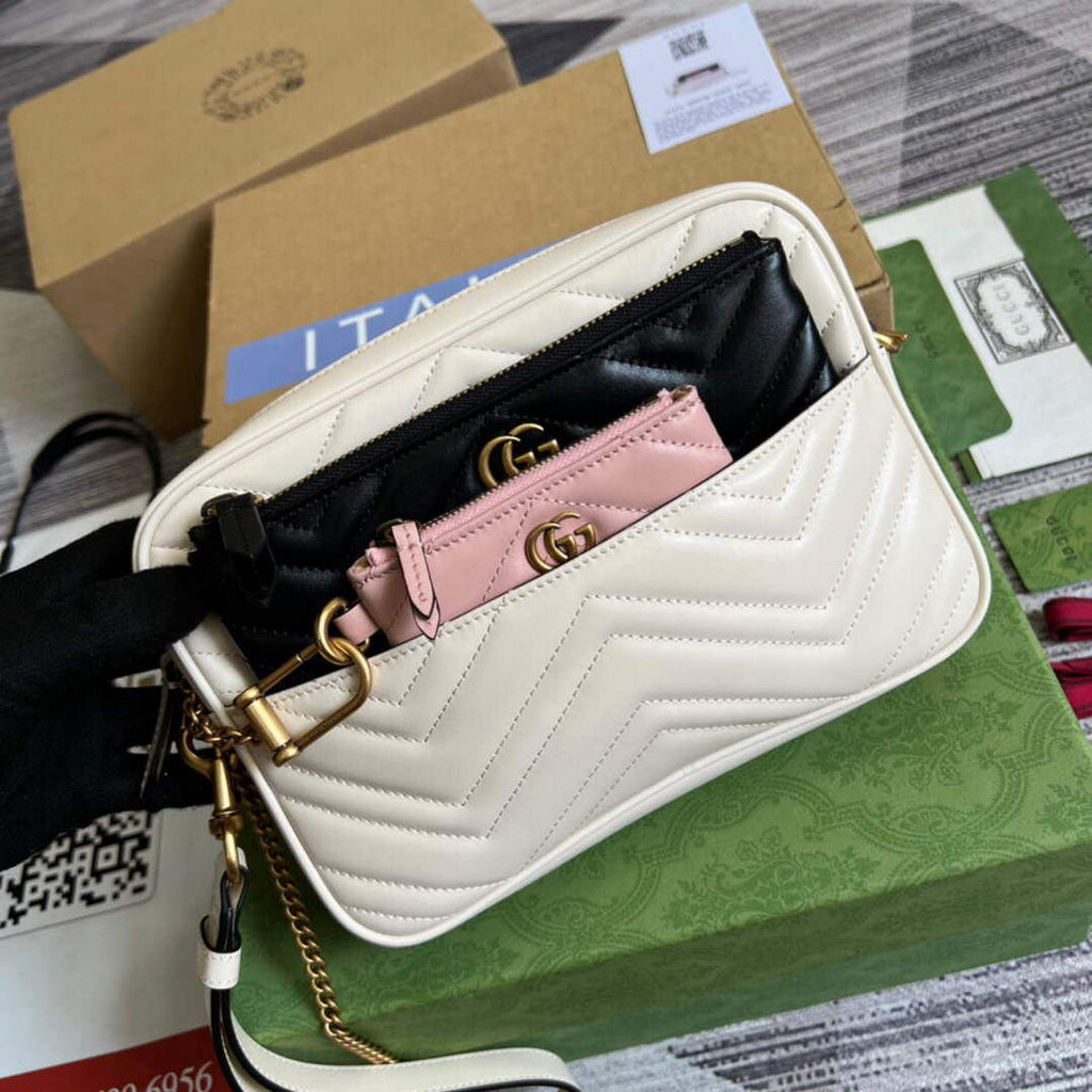 Gucci 699758 Double G multi-use mini bag White