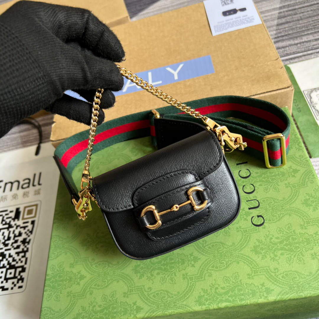 Gucci 699760 Gucci Horsebit 1955 strap wallet Black - Default Title - View 4