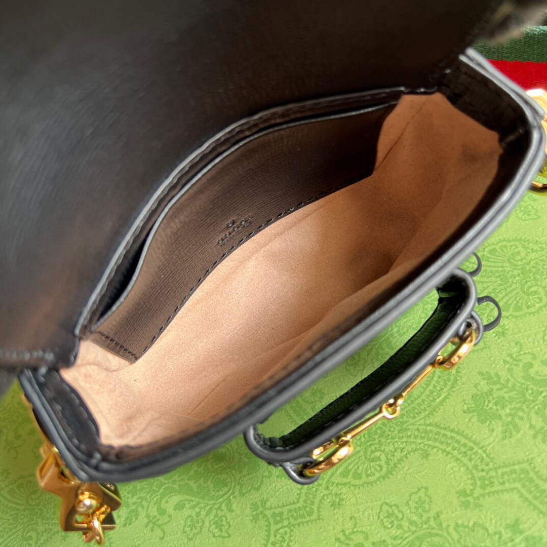 Gucci 699760 Gucci Horsebit 1955 strap wallet Black - Default Title - View 9