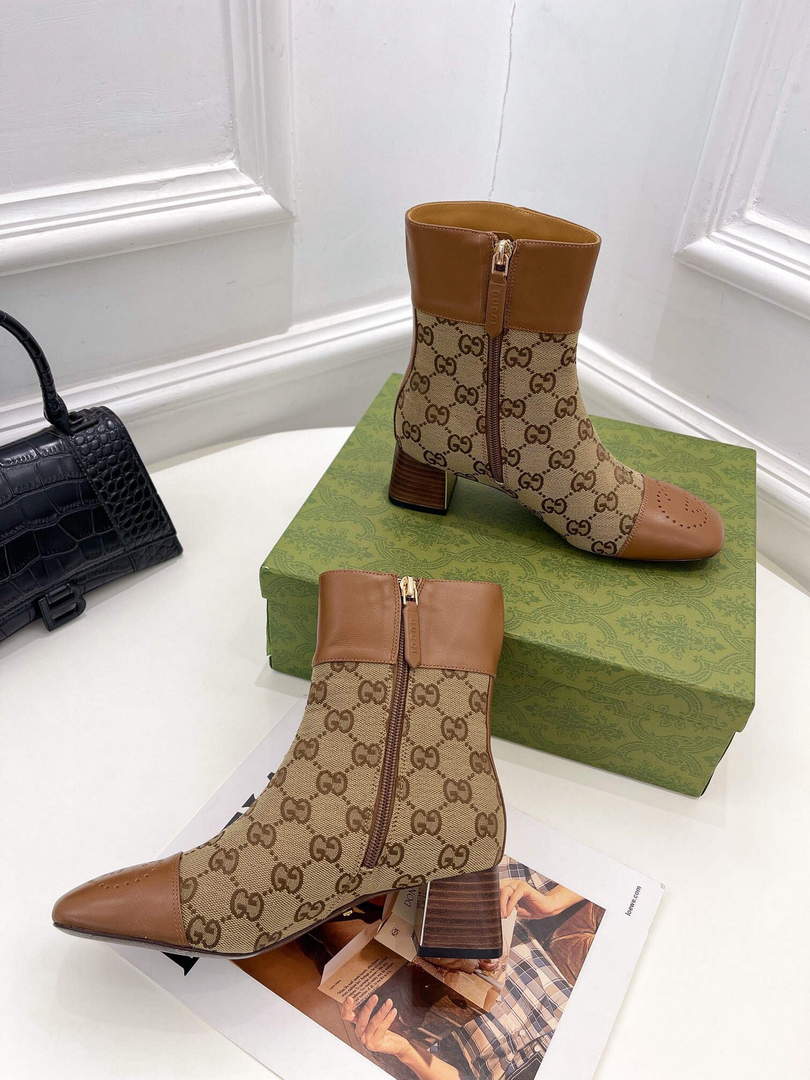 Gucci 700023 Women's GG Canvas Ankle Boot G60032 - 35 - View 5