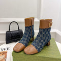Gucci 700023 Women's GG Canvas Ankle Boot G60033 - 35 - View 1