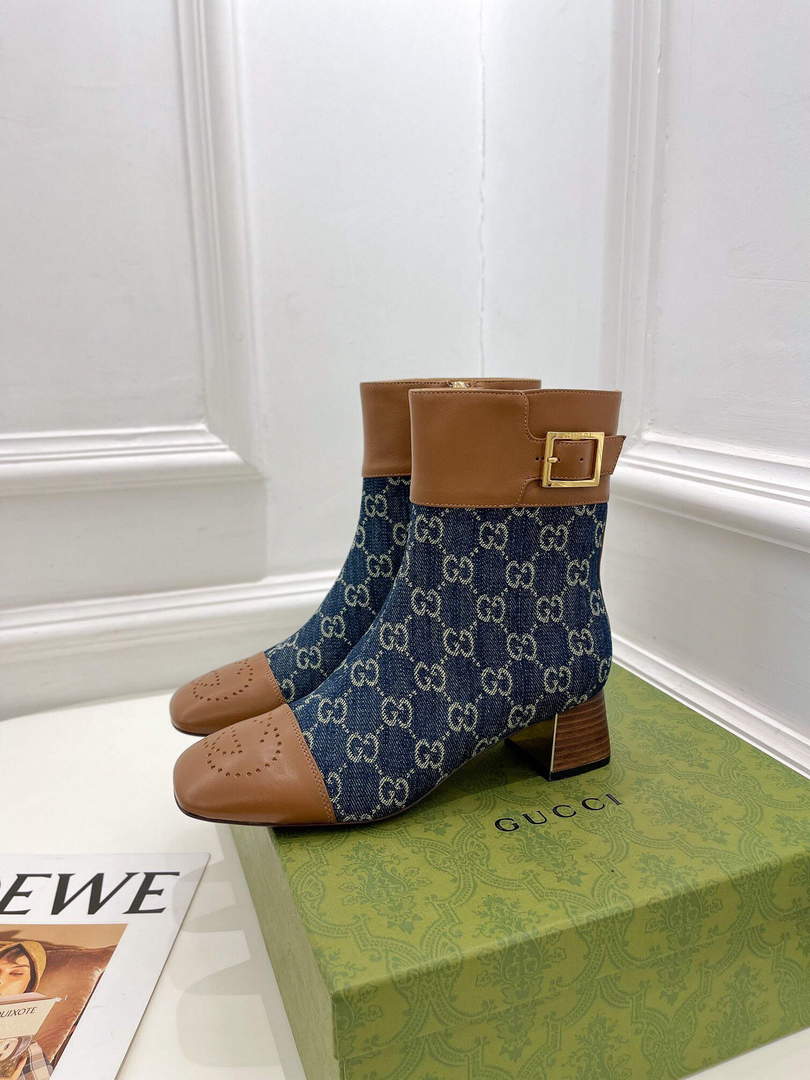 Gucci 700023 Women's GG Canvas Ankle Boot G60033 - 35 - View 3