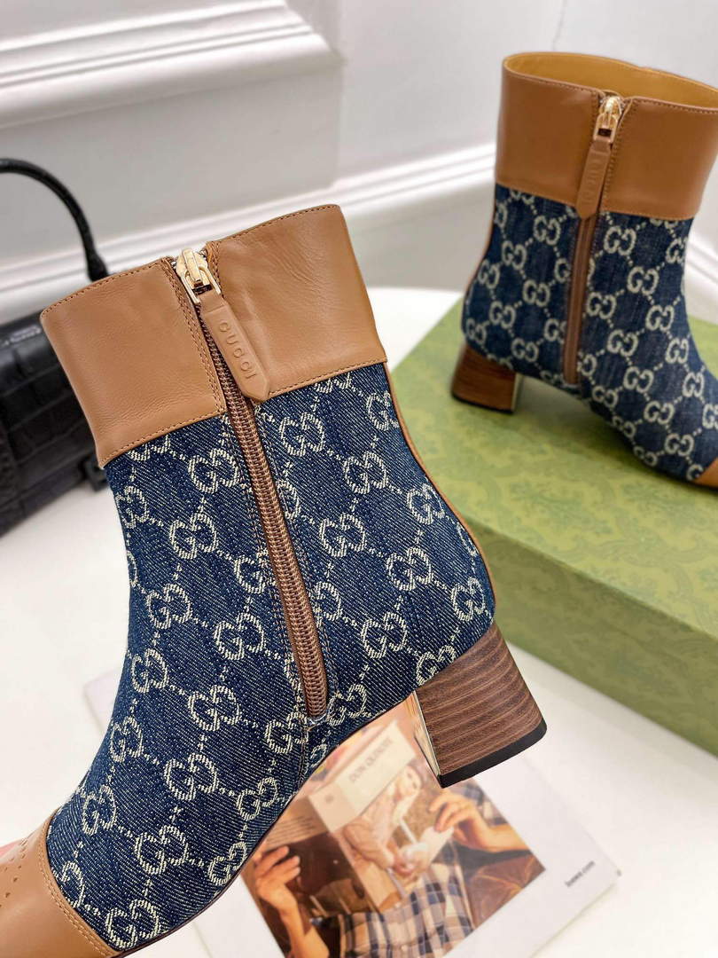 Gucci 700023 Women's GG Canvas Ankle Boot G60033 - 35 - View 7