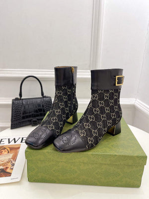 Gucci 700023 Women's GG Canvas Ankle Boot G60034 - 35 - View 1