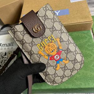 Gucci 700732 Gucci cat print phone case Brown - Default Title - View 4