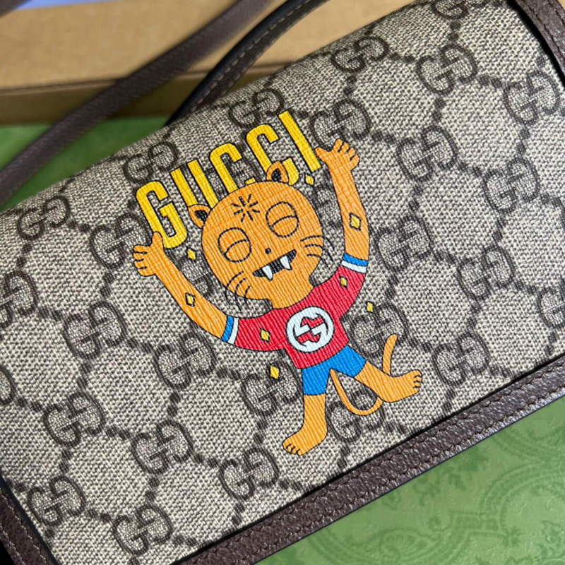 Gucci 700733 Gucci Cat print mini bag - Default Title - View 6