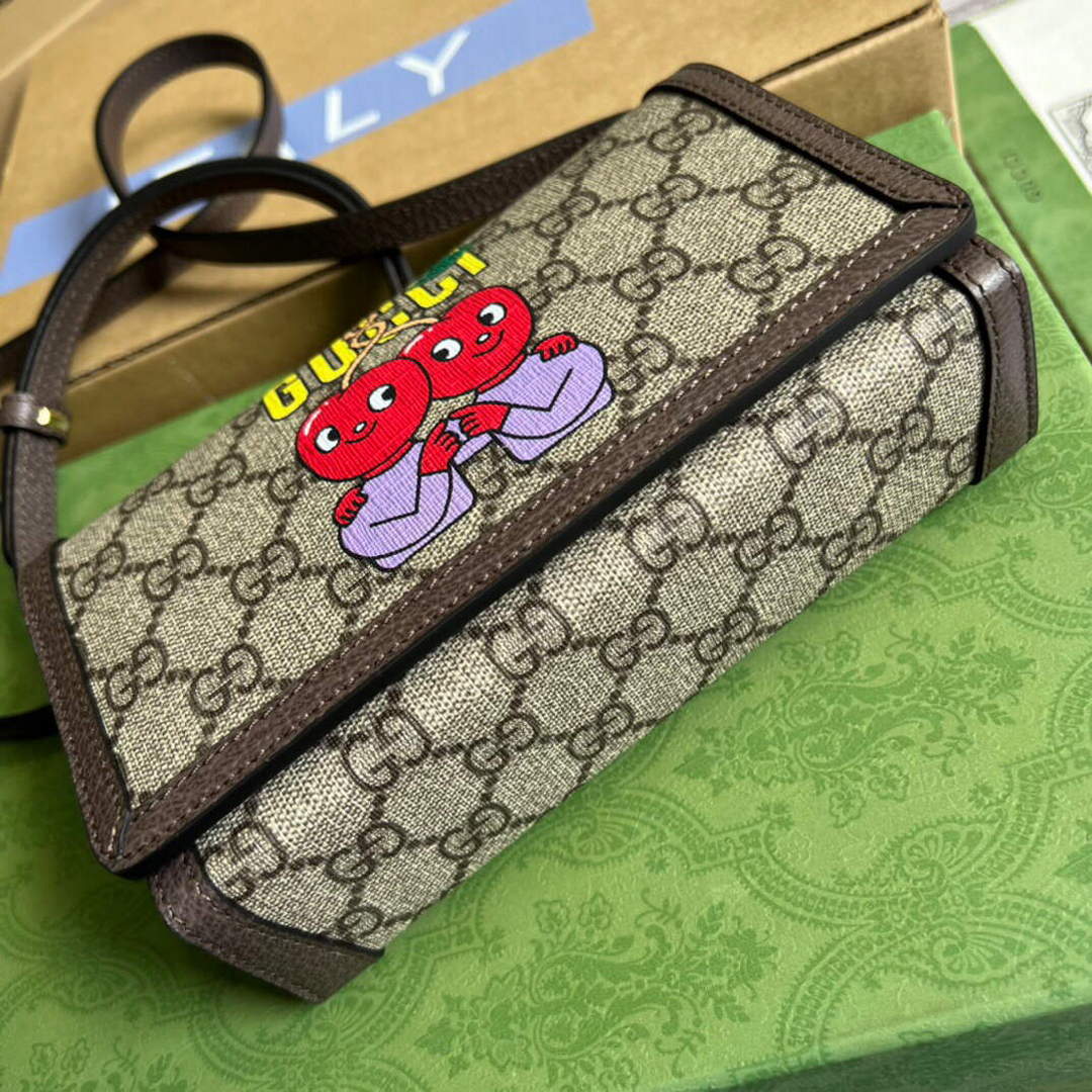 Gucci 700733 Gucci cherry print mini bag - Default Title - View 6