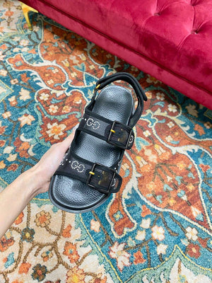 Gucci 701158 Women's GG Sandal With Crystals G38252 - US 4=Euro 35 - View 2