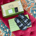 Gucci 701158 Women's GG Sandal With Crystals G38252 - US 4=Euro 35 - View 1