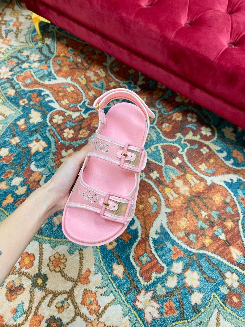 Gucci 701158 Women's GG Sandal With Crystals G38253