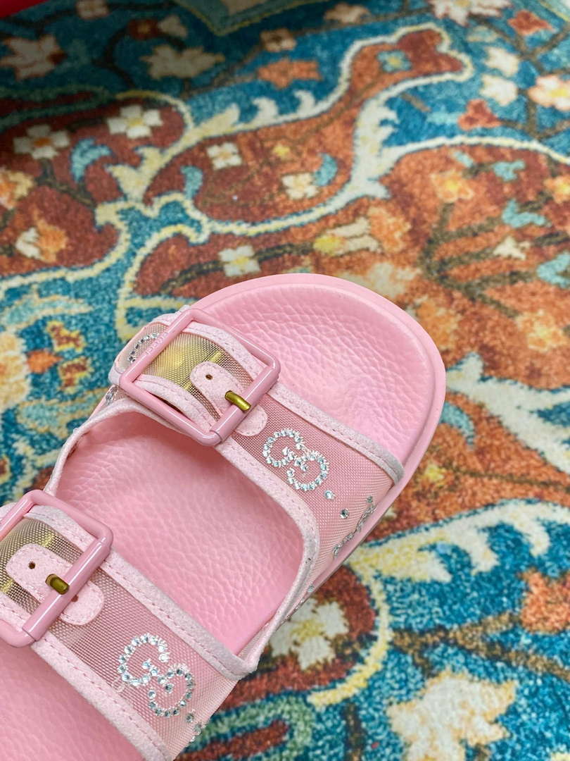 Gucci 701158 Women's GG Sandal With Crystals G38253