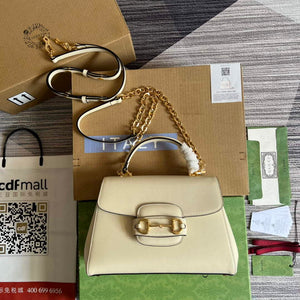 Gucci 702049 Horsebit 1955 Medium Bag White - Default Title - View 1