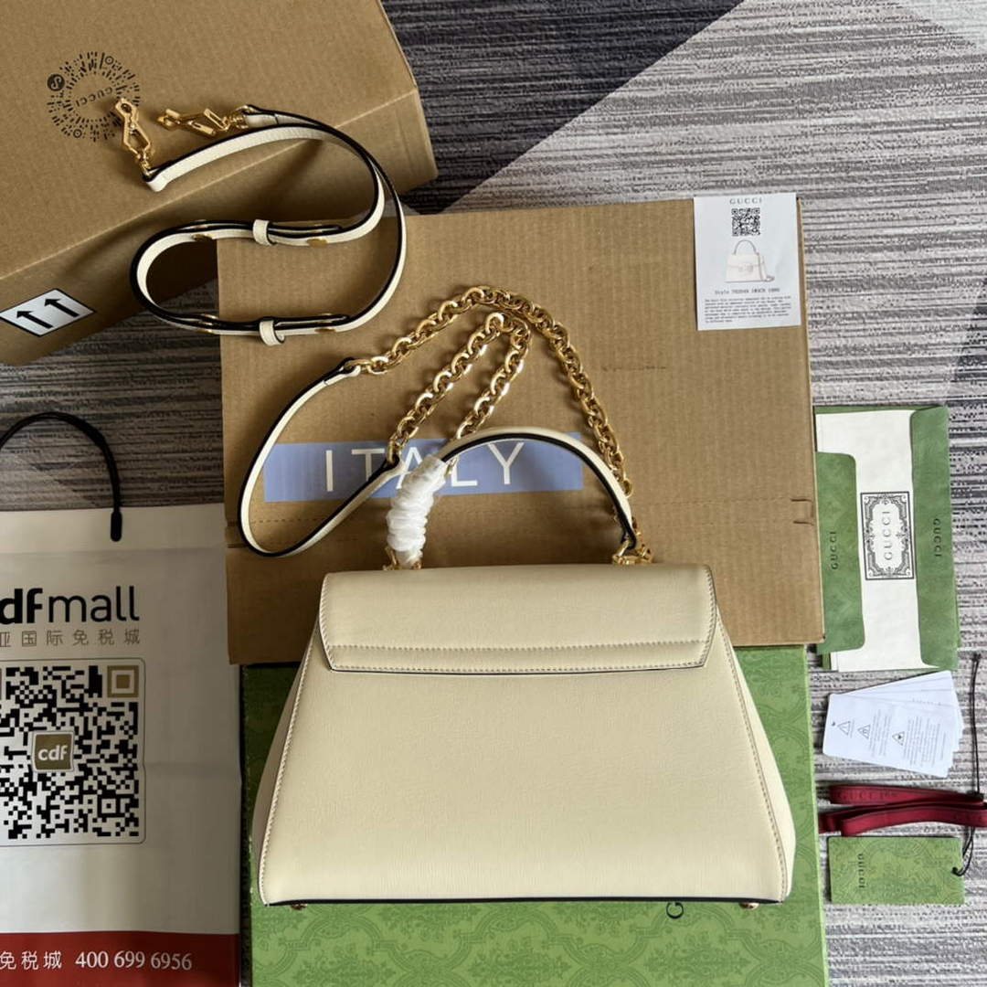 Gucci 702049 Horsebit 1955 Medium Bag White - Default Title - View 2