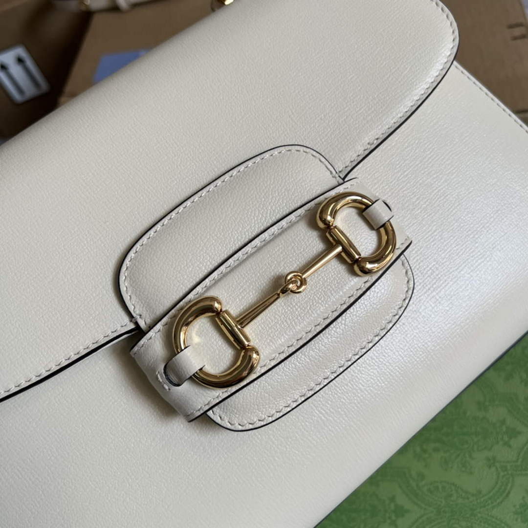 Gucci 702049 Horsebit 1955 Medium Bag White