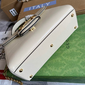 Gucci 702049 Horsebit 1955 Medium Bag White - Default Title - View 6