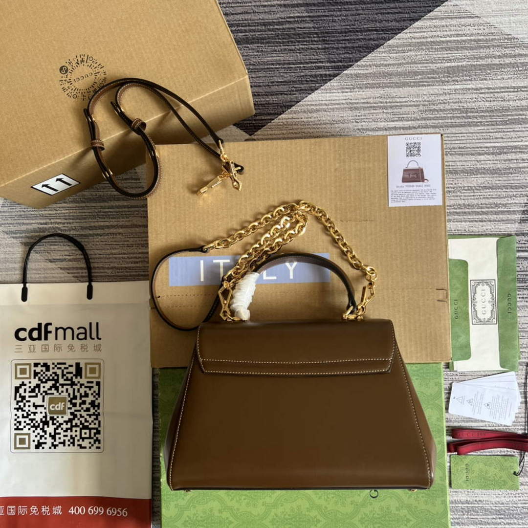 Gucci 702049 Horsebit 1955 Medium Bag Brown - Default Title - View 2