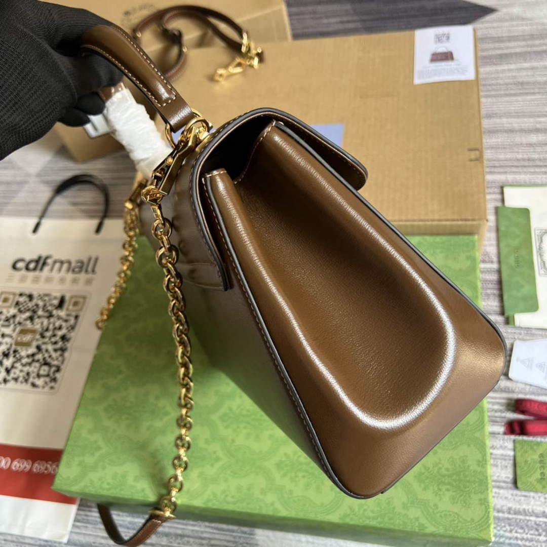 Gucci 702049 Horsebit 1955 Medium Bag Brown
