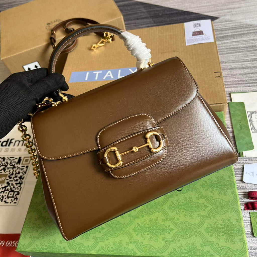 Gucci 702049 Horsebit 1955 Medium Bag Brown