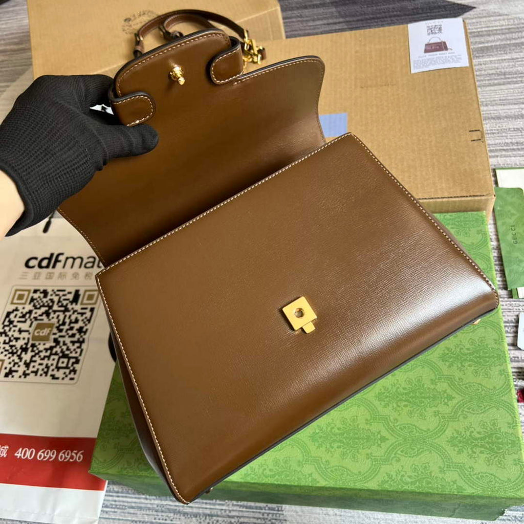 Gucci 702049 Horsebit 1955 Medium Bag Brown
