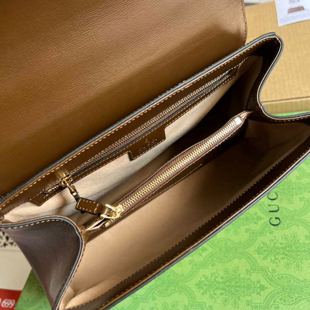 Gucci 702049 Horsebit 1955 Medium Bag Brown