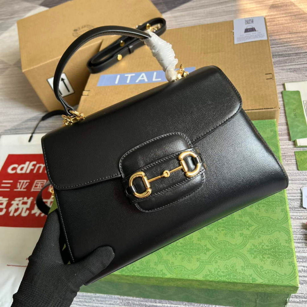 Gucci 702049 Horsebit 1955 Medium Bag Black