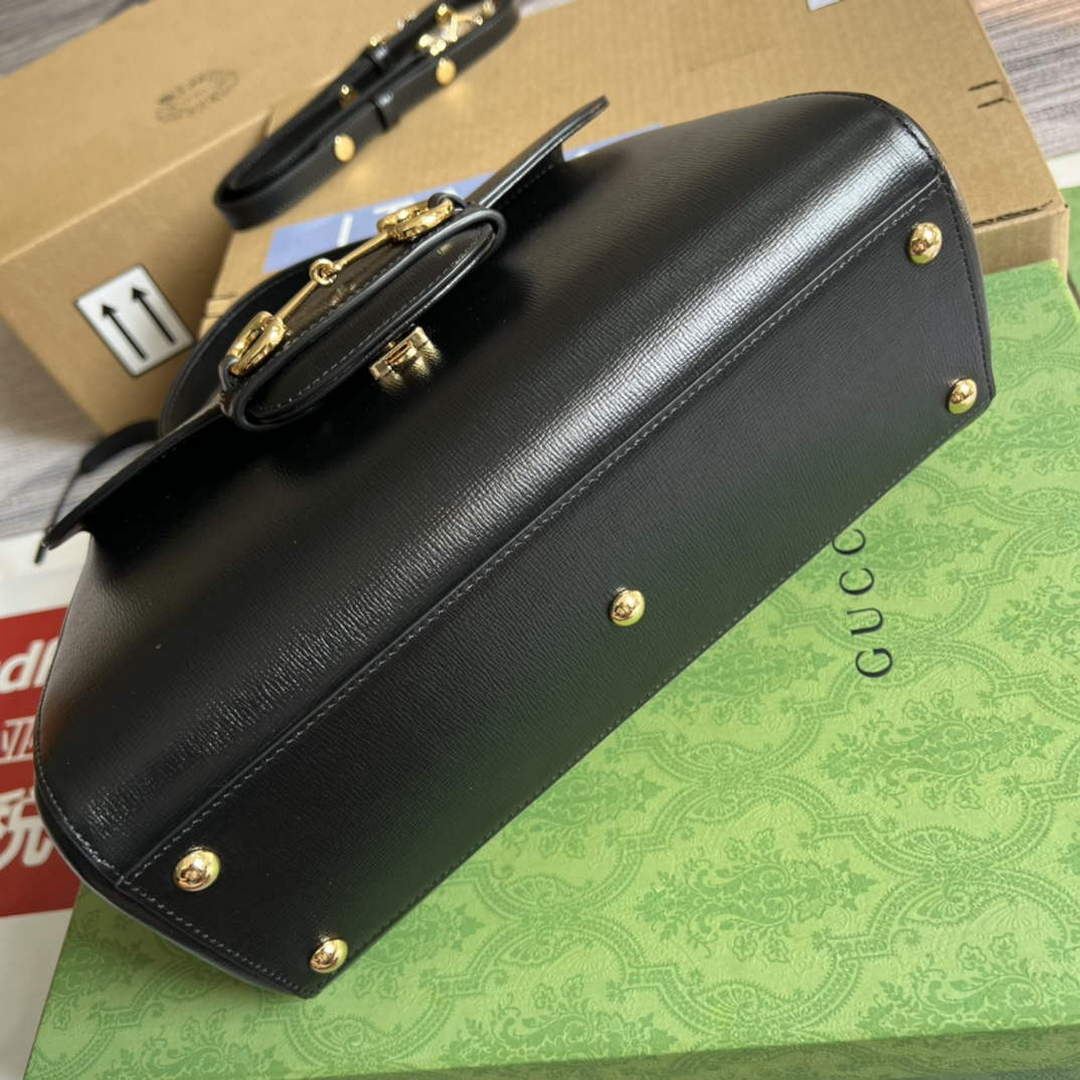 Gucci 702049 Horsebit 1955 Medium Bag Black - Default Title - View 6