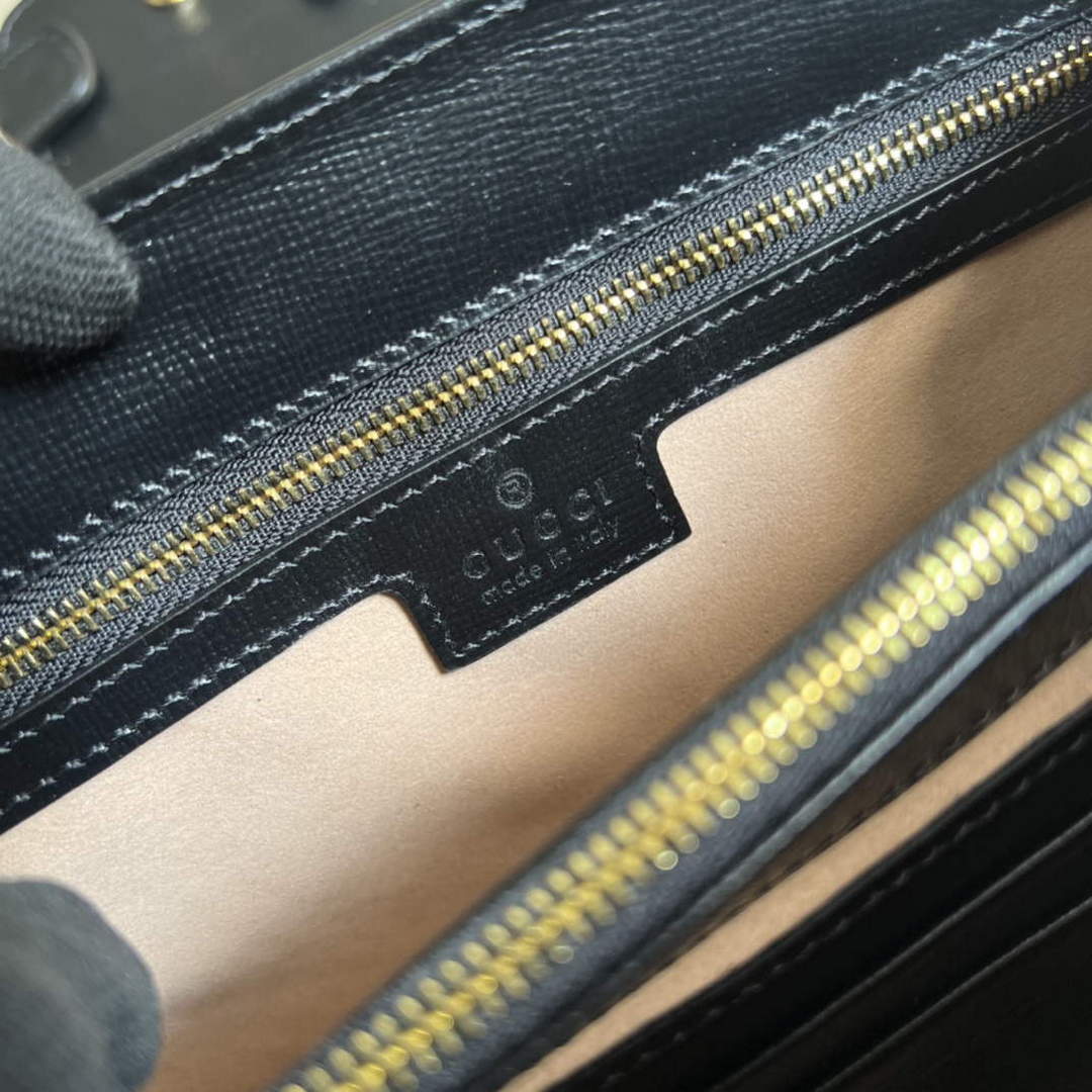 Gucci 702049 Horsebit 1955 Medium Bag Black - Default Title - View 9