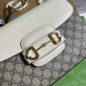 Gucci 702049 Horsebit 1955 Medium Bag Beige White - Default Title - View 5