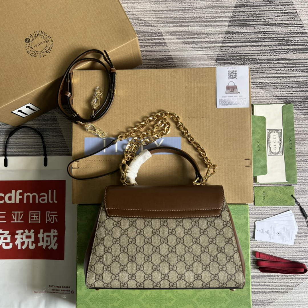 Gucci 702049 Horsebit 1955 Medium Bag Beige Brown - Default Title - View 2