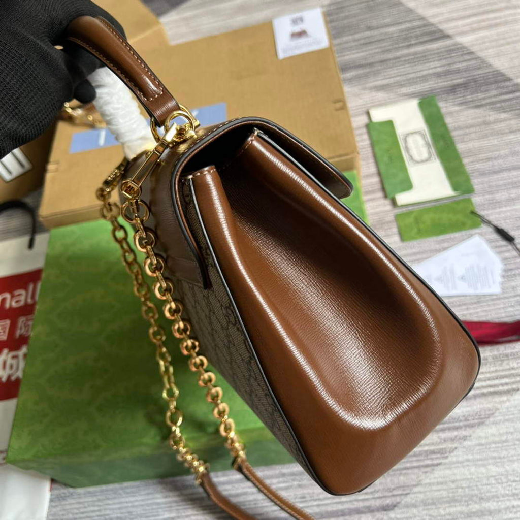 Gucci 702049 Horsebit 1955 Medium Bag Beige Brown