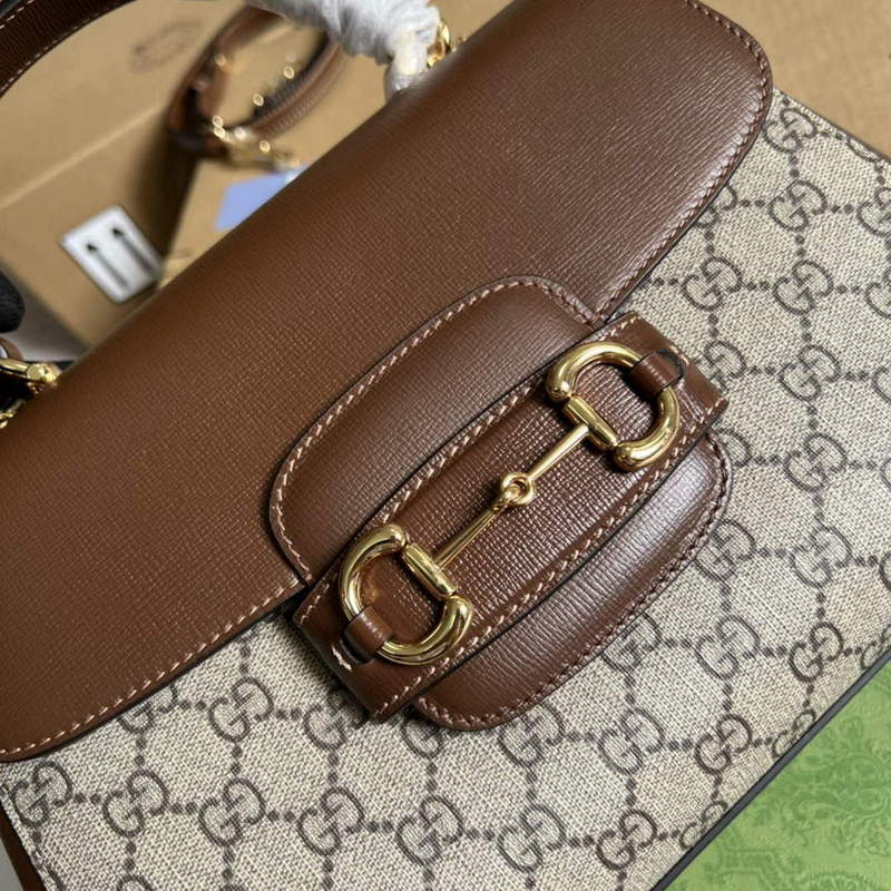 Gucci 702049 Horsebit 1955 Medium Bag Beige Brown - Default Title - View 5