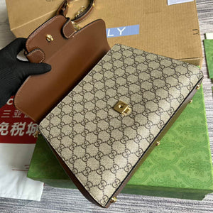 Gucci 702049 Horsebit 1955 Medium Bag Beige Brown - Default Title - View 7