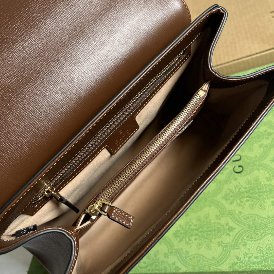 Gucci 702049 Horsebit 1955 Medium Bag Beige Brown - Default Title - View 8