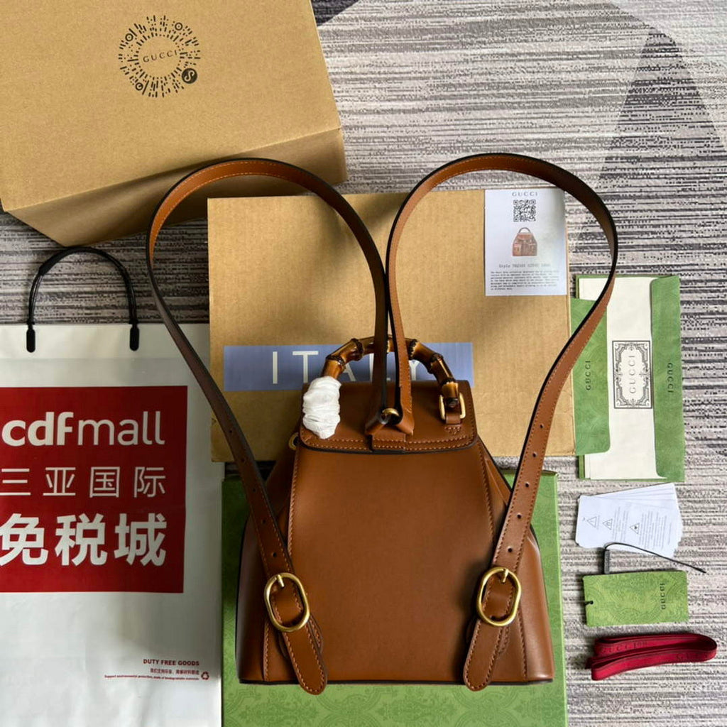 Gucci 702101 Bamboo backpack Brown