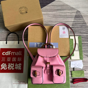 Gucci 702101 Bamboo backpack Pink - Default Title - View 1