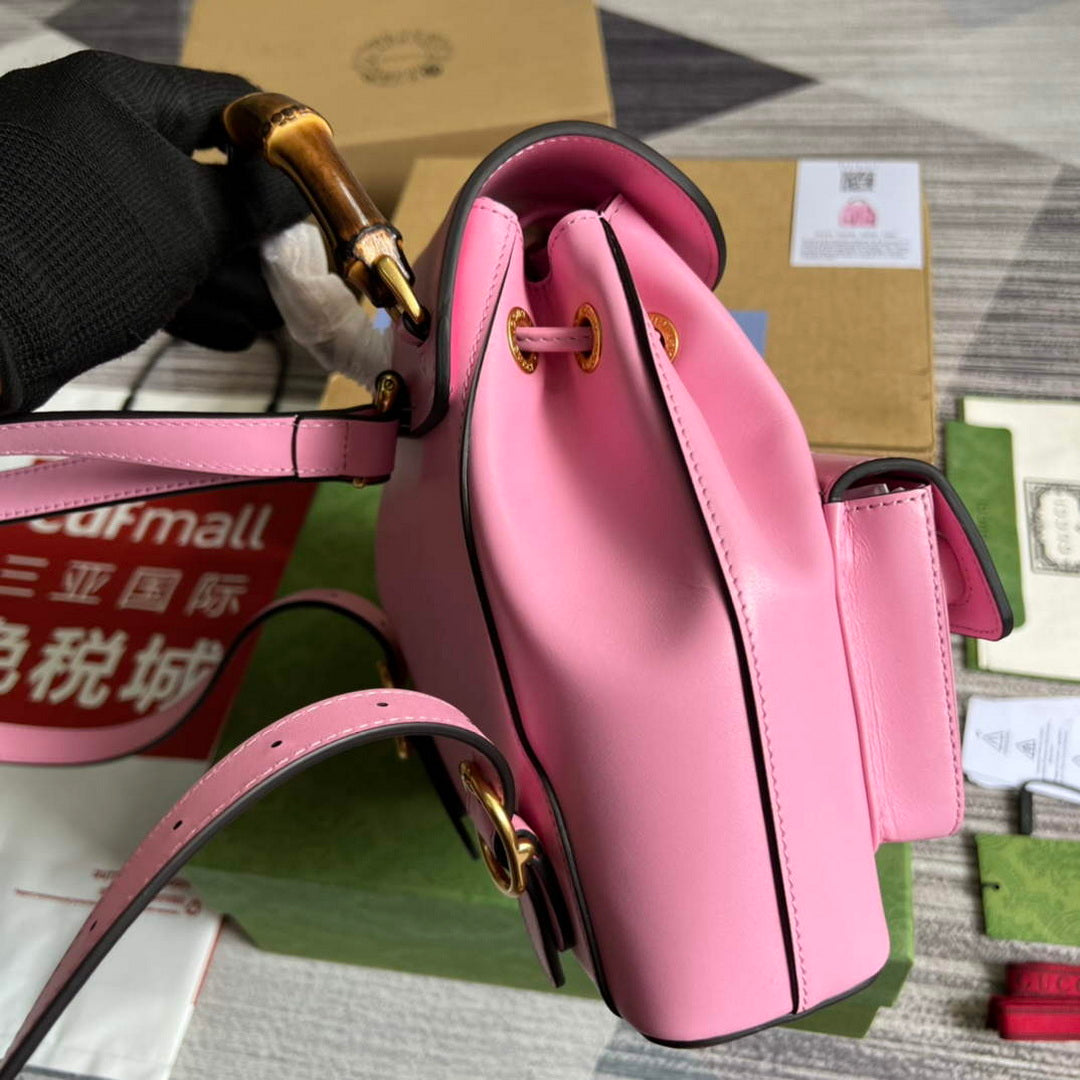 Gucci 702101 Bamboo backpack Pink - Default Title - View 5