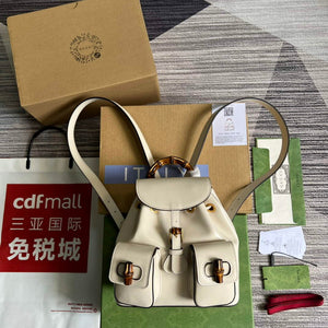Gucci 702101 Bamboo backpack white - Default Title - View 1