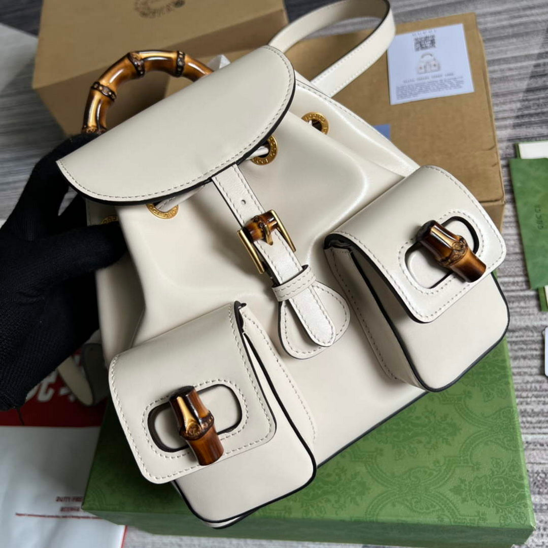 Gucci 702101 Bamboo backpack white - Default Title - View 4