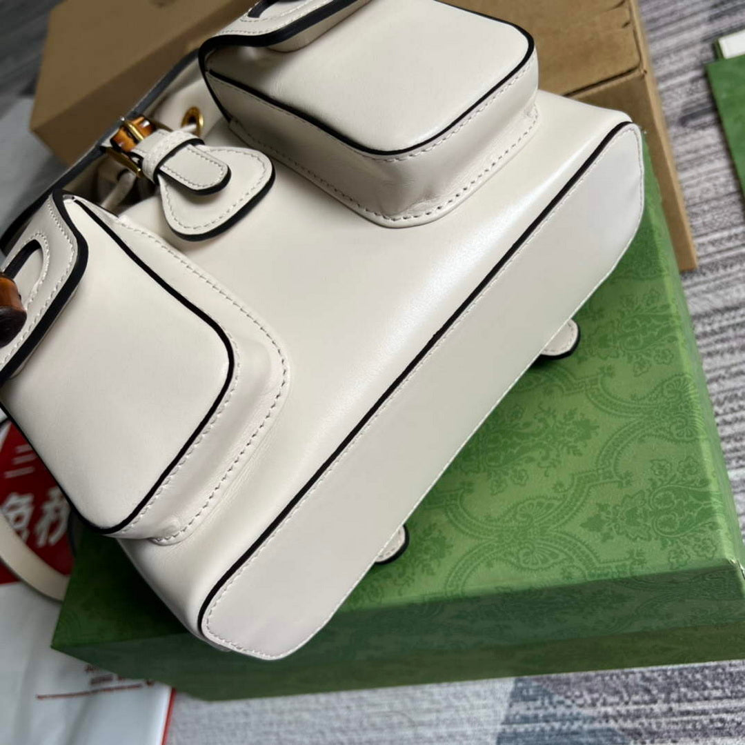 Gucci 702101 Bamboo backpack white