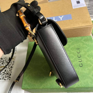 Gucci 702106 Bamboo Mini Handbag Black - Default Title - View 4