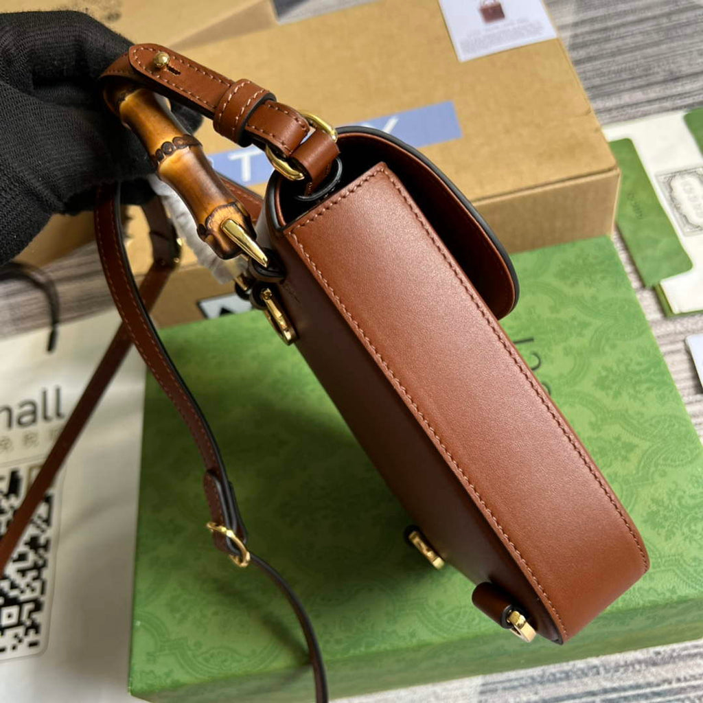 Gucci 702106 Bamboo Mini Handbag Brown