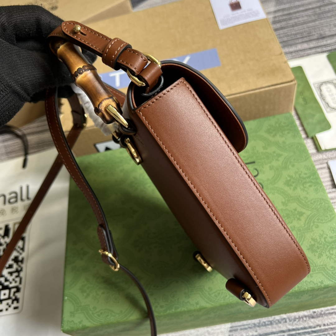 Gucci 702106 Bamboo Mini Handbag Brown - Default Title - View 4