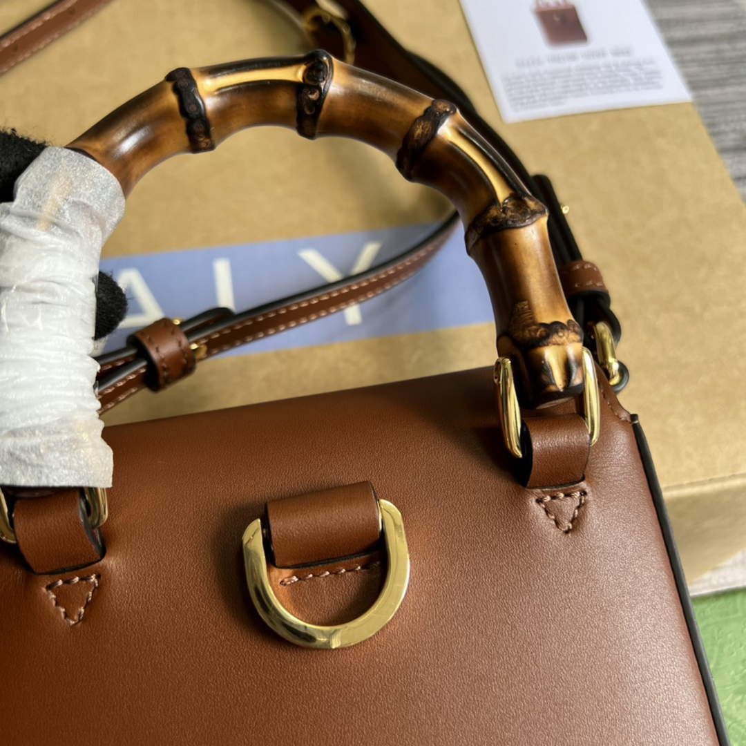 Gucci 702106 Bamboo Mini Handbag Brown - Default Title - View 6