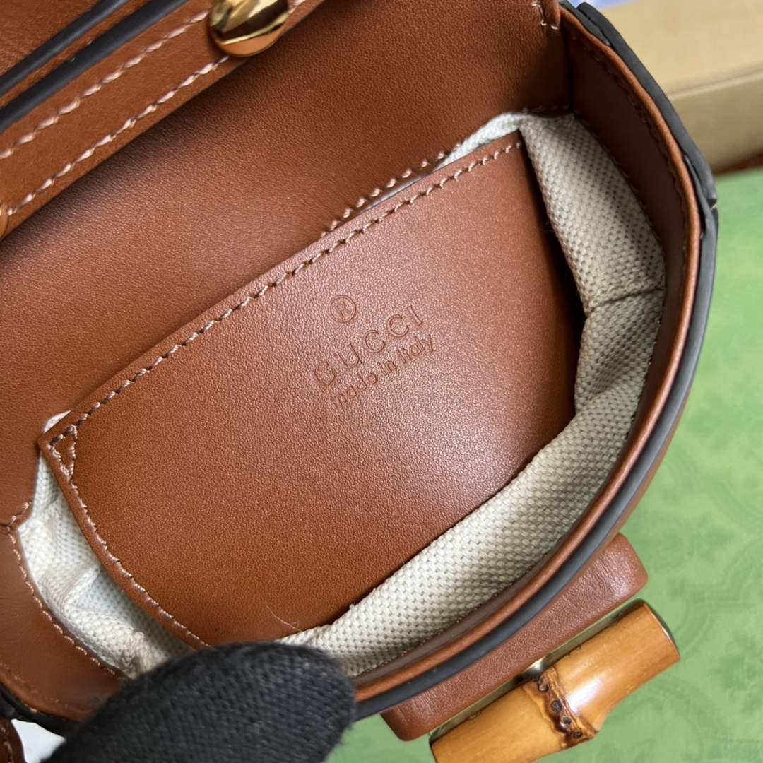 Gucci 702106 Bamboo Mini Handbag Brown - Default Title - View 9