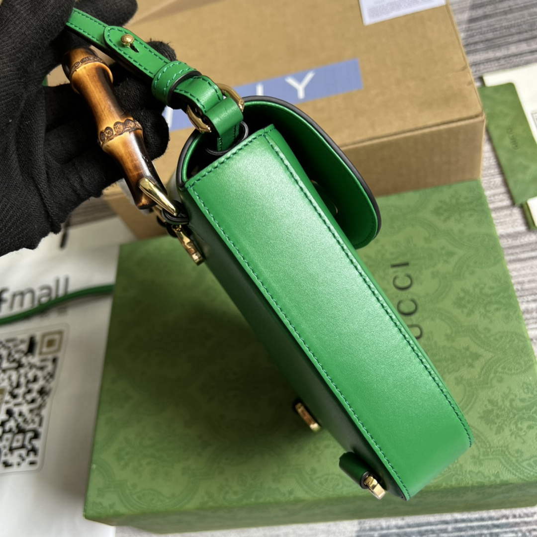Gucci 702106 Bamboo Mini Handbag Green - Default Title - View 4