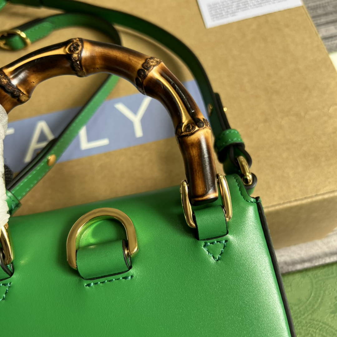Gucci 702106 Bamboo Mini Handbag Green - Default Title - View 7
