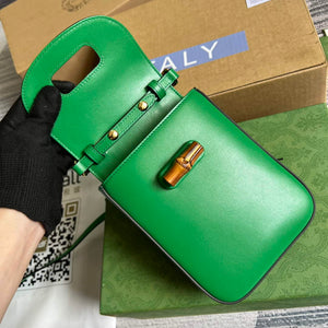 Gucci 702106 Bamboo Mini Handbag Green - Default Title - View 8